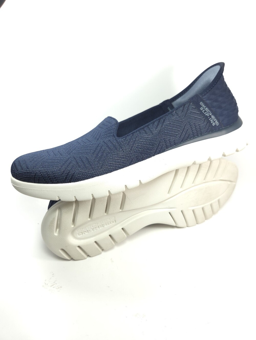 Skechers Slip‑ins On‑the‑GO Flex Astonish Navy Hands‑Free Walking Shoes Sz 8 - Picture 13 of 15